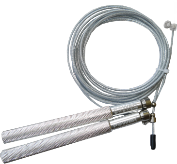 PowerSystem hliníkové švihadlo Ultra Jump Rope stříbrné