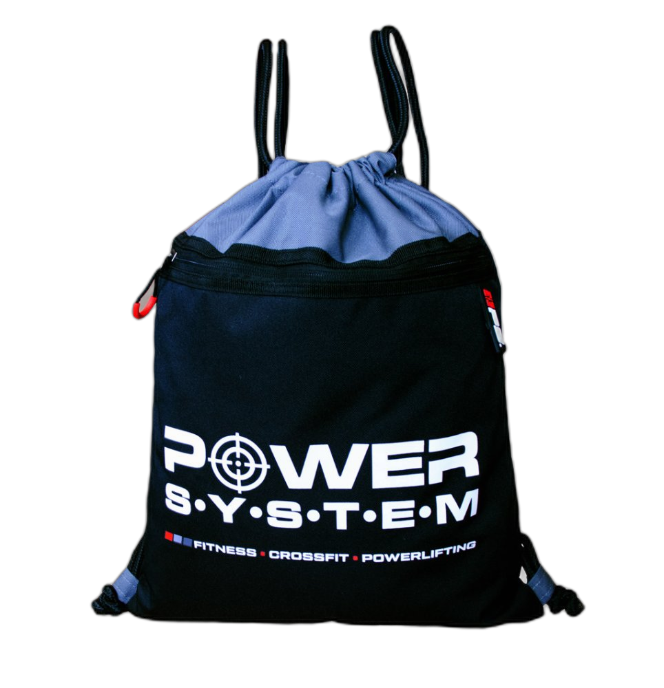 PowerSystem sportovní vak na záda Gym Sack Alpha modro/šedý